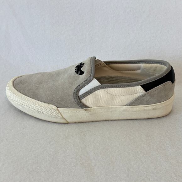 Adidas Original Loafers Slip On Sneakers Mens 8 Gray White Shoes main image 6